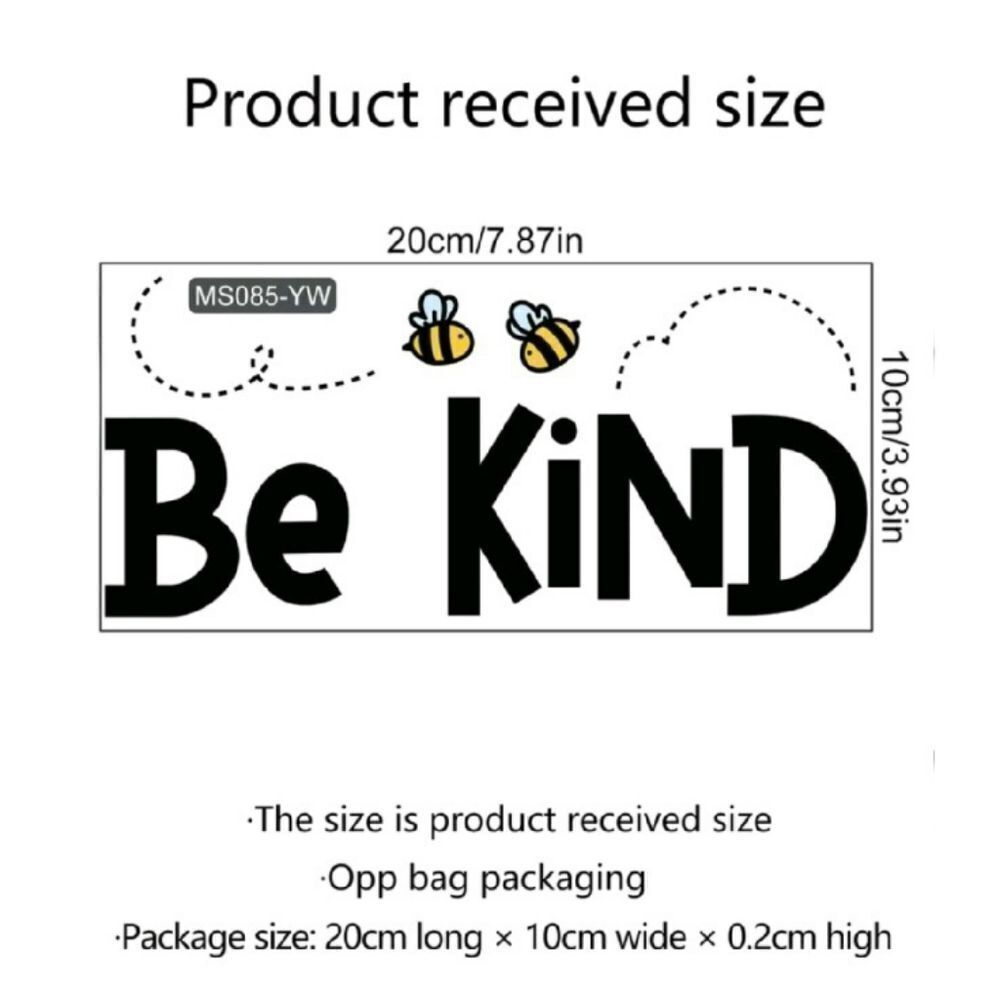 Be Kind 🐝 Wall/Mirror Sticker - Picture 2 of 5
